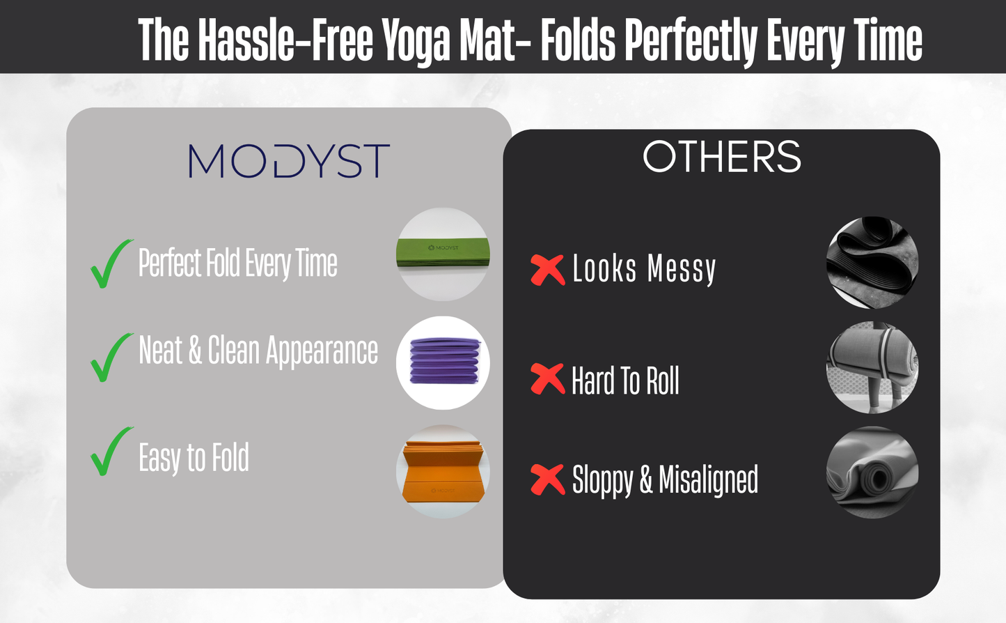 Orange Folding Yoga Mat