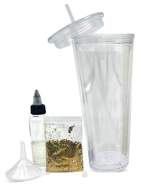 Ultimate DIY Snow Globe Kit - 24oz Tumbler, Glitter, Liquid, and More!