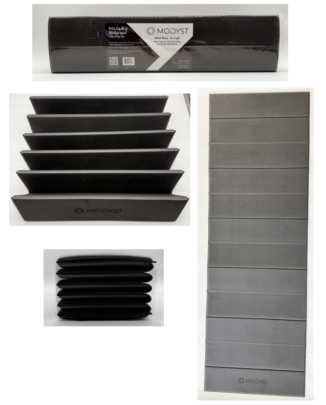 Black Folding Yoga Mat