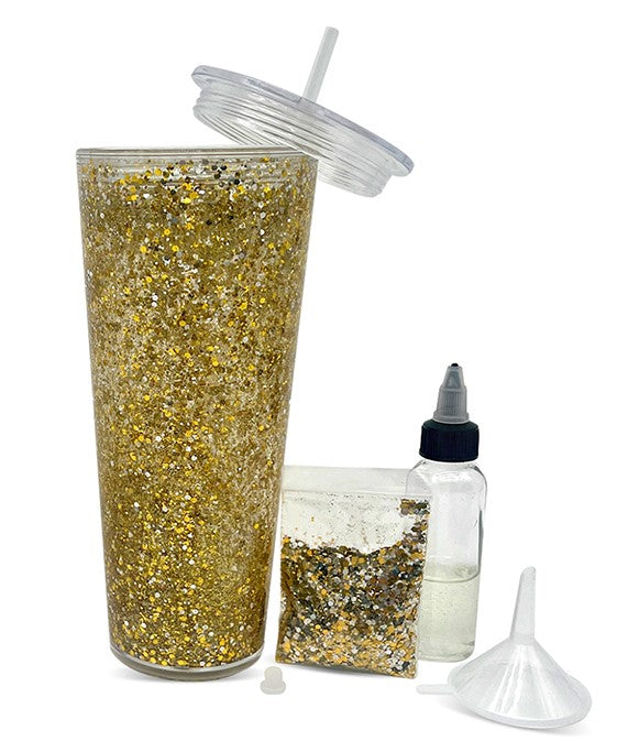 Ultimate DIY Snow Globe Kit - 24oz Tumbler, Glitter, Liquid, and More!