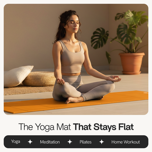 Orange Folding Yoga Mat