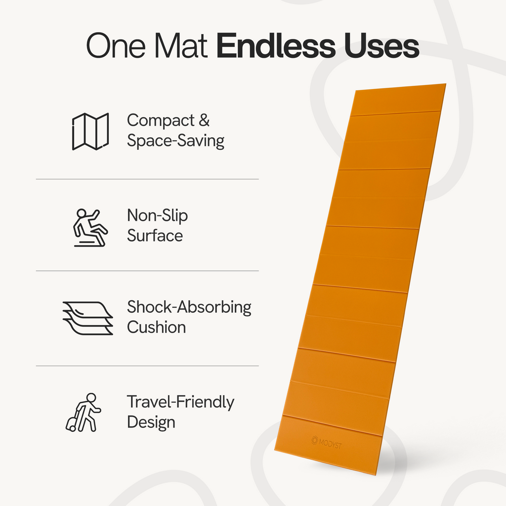Orange Folding Yoga Mat