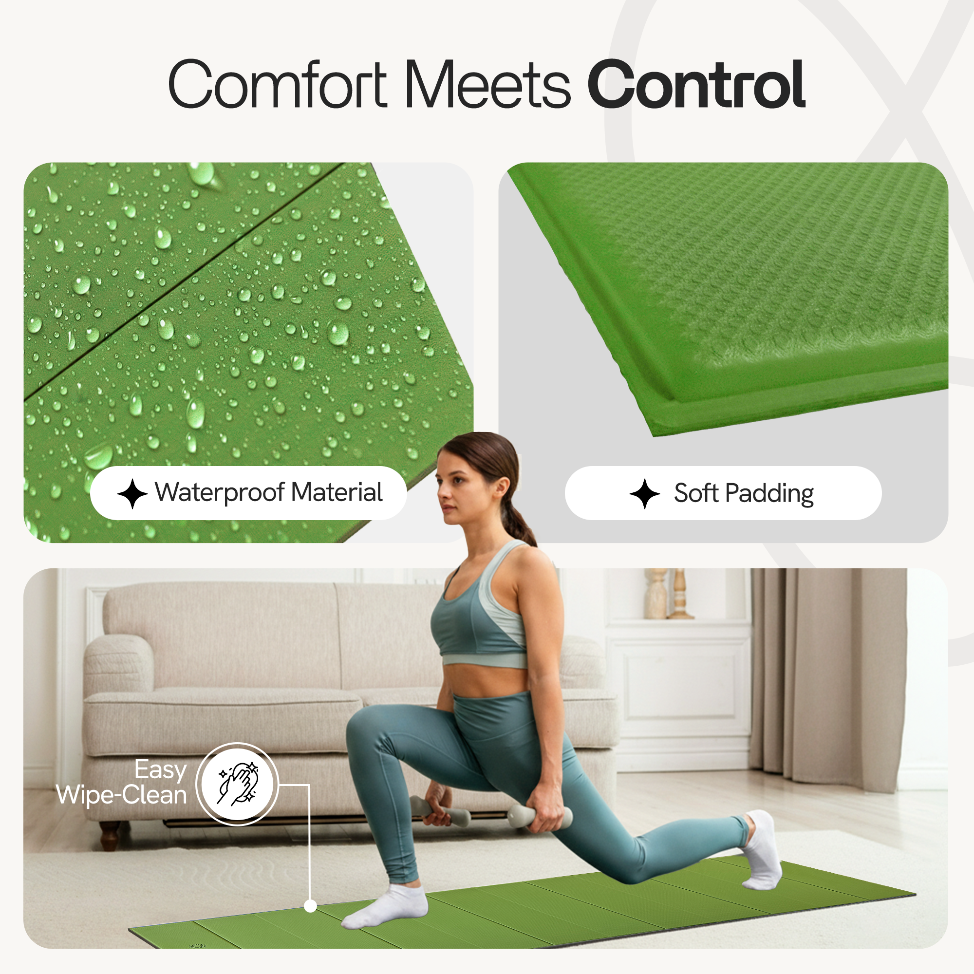 Green Folding Yoga Mat