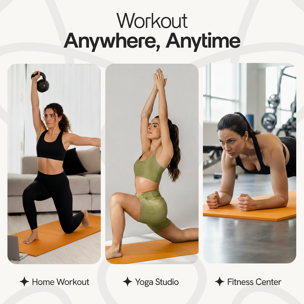 Orange Folding Yoga Mat