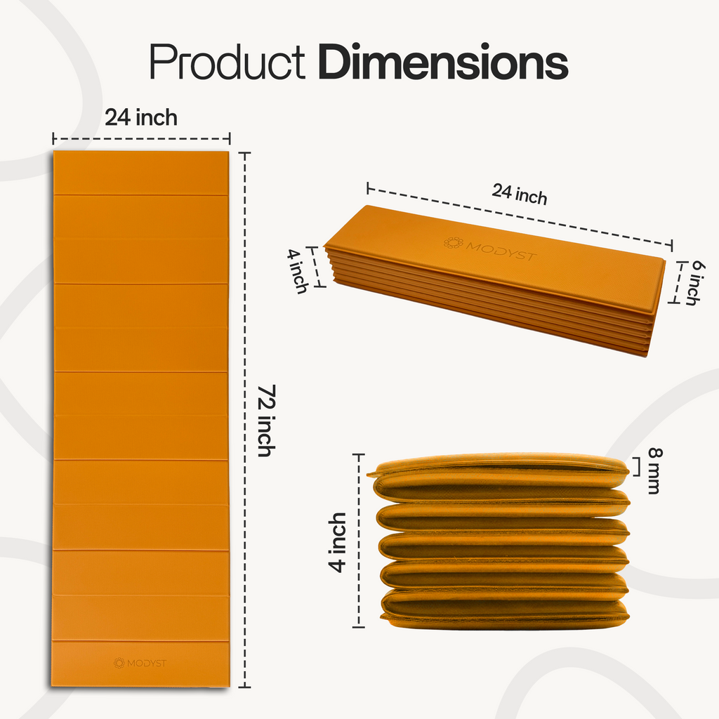 Orange Folding Yoga Mat
