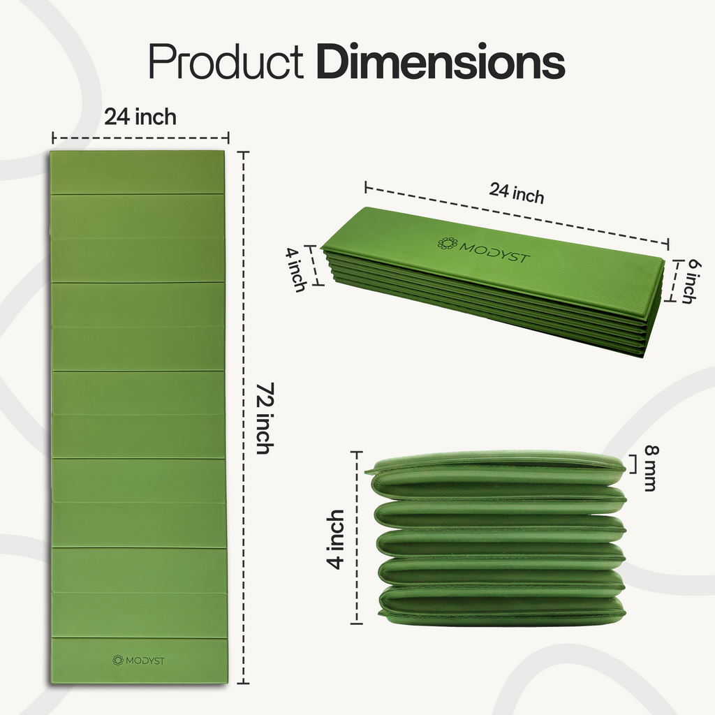 Green Folding Yoga Mat