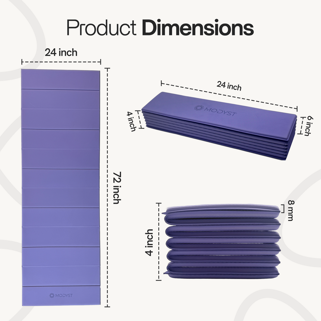 Purple Folding Yoga Mat