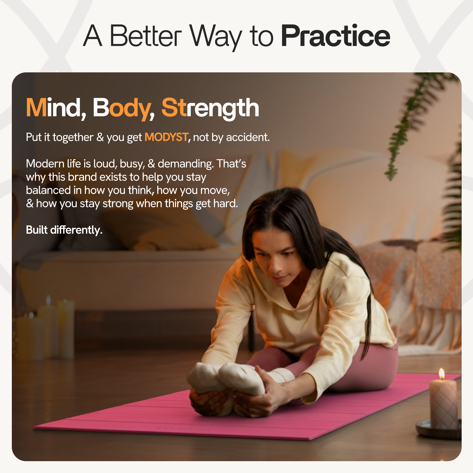 Pink Folding Yoga Mat