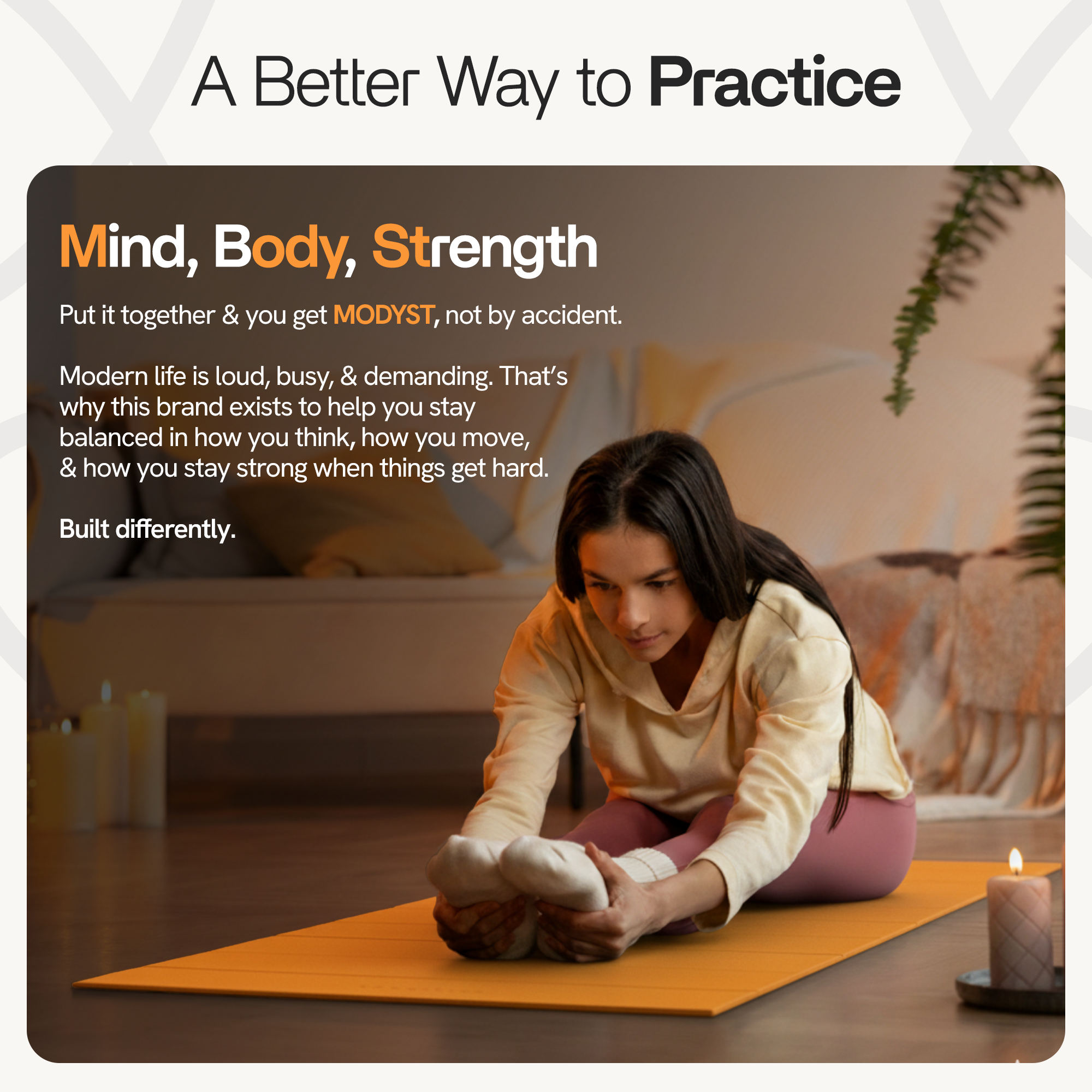 Orange Folding Yoga Mat