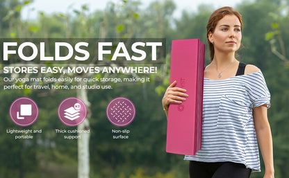 Orange Folding Yoga Mat